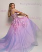 Ball Gown Sweetheart Tulle Prom Dresses With Appliques