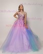 Ball Gown Sweetheart Tulle Prom Dresses With Appliques