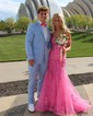 Mermaid Off-the-shoulder Tulle Prom Dresses With Appliques