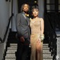 Sheath/Column Strapless Sparkly Sequin Prom Dresses With Beading