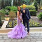 Mermaid Strapless Tulle Ruffle Prom Dresses With Appliques
