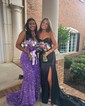 Sheath/Column Strapless Metallic Prom Dresses With Ruched