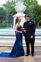 Sheath/Column Strapless Metallic Prom Dresses With Ruched
