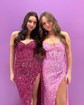Sheath/Column Strapless Sparkly Sequin Prom Dresses