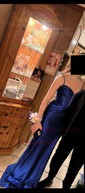 Mermaid V-neck Satin Corset Prom Dresses With Beading