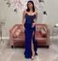 Sheath/Column Strapless Sparkly Sequin Prom Dresses With Beading