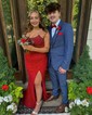 Sheath/Column Strapless Sparkly Sequin Prom Dresses With Beading