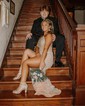 Sheath/Column Strapless Sparkly Sequin Prom Dresses With Beading