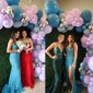 Sheath/Column Strapless Sparkly Sequin Prom Dresses With Beading