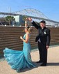 Mermaid V-neck Backless Sparkly Sequin Prom Dresses