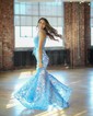 Mermaid Sweetheart Lace Corset Prom Dresses With Appliques