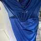Sheath/Column Cowl Neck Satin Corset Prom Dresses With Beading