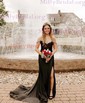 Mermaid Off-the-shoulder Satin Prom Dresses With Ruched