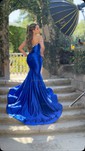 Mermaid Off-the-shoulder Satin Prom Dresses With Ruched