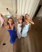 Trumpet/Mermaid V-neck Jersey Sweep Train Prom Dresses With Ruched