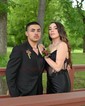 Sheath/Column Strapless Satin Corset Prom Dresses With Appliques