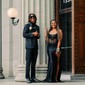 Sheath/Column Strapless Satin Corset Prom Dresses With Appliques