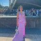 Sheath/Column Strapless Satin Prom Dresses With Appliques