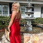 Mermaid V-neck Satin Prom Dresses With Split