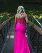 Mermaid One Shoulder Jersey Beaded Prom Dresses With Ruched
