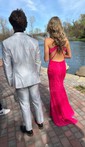 Mermaid V-neck Sparkly Velvet Sequin Cut Out Prom Dresses