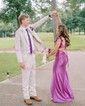 Mermaid Off-the-shoulder Satin Cut Out Prom Dresses