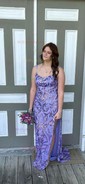 Black Mermaid Scoop Neck Sparkly Sequin Prom Dresses