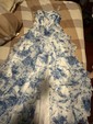 Ball Gown Strapless Satin Chiffon Floral Tiered Prom Dresses
