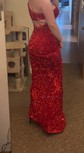 Sheath/Column One Shoulder Sparkly Sequin Cut Out Prom Dresses