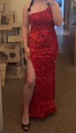 Sheath/Column One Shoulder Sparkly Sequin Cut Out Prom Dresses