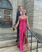 Sheath/Column Sweetheart Sparkly Sequin Prom Dresses With Floral
