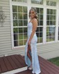 Sheath/Column Sweetheart Sparkly Sequin Prom Dresses With Floral