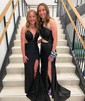Sheath/Column One Shoulder Sparkly Sequin Prom Dresses With Floral