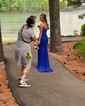Sheath/Column Scoop Neck Chiffon Beaded Prom Dresses With Ruched