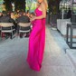 Sheath/Column One Shoulder Jersey Cut Out Beaded Prom Dresses
