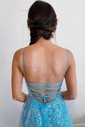 Ball Gown V-neck Sparkly Sequin Prom Dresses