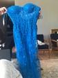 Mermaid Strapless Tulle Corset Prom Dresses With Appliques