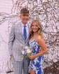 Sheath/Column V-neck Tulle Prom Dresses With Appliques