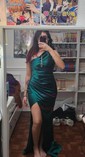 Sheath/Column One Shoulder Satin Prom Dresses With Ruched