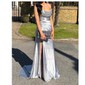 Sheath/Column Cowl Neck Satin Prom Dresses With Ruched