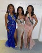 Sheath/Column Strapless Sparkly Sequin Prom Dresses With Beading