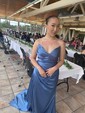 Sheath/Column Strapless Satin Prom Dresses With Ruched