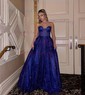 Ball Gown Strapless Tulle Prom Dresses With Ruched