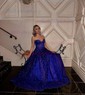 Ball Gown Strapless Tulle Prom Dresses With Ruched