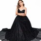 Ball Gown Strapless Tulle Prom Dresses With Ruched