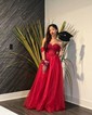 Ball Gown Off-the-shoulder Tulle Prom Dresses With Appliques