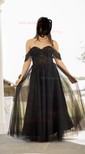 Ball Gown Off-the-shoulder Tulle Prom Dresses With Appliques