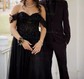 Ball Gown Off-the-shoulder Tulle Prom Dresses With Appliques