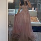 Ball Gown Off-the-shoulder Tulle Prom Dresses With Appliques
