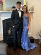Mermaid Strapless Tulle Corset Prom Dresses With Appliques